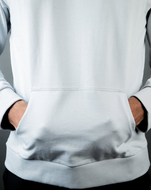 Moonlit Haze - Oversized Minimal Blue Hoodie