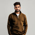 Brown Zipper Sweatshirt
