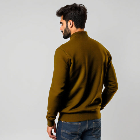 Brown Zipper Sweatshirt