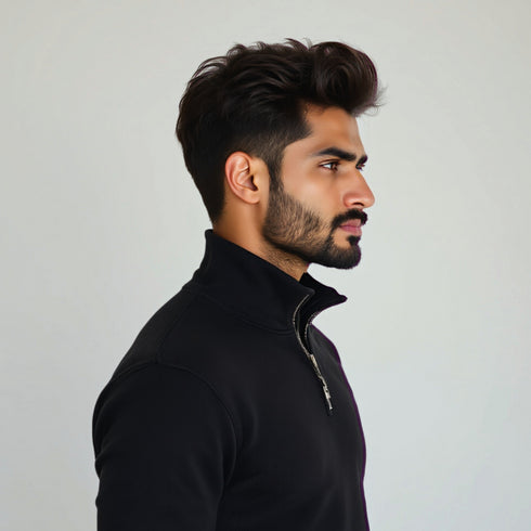 Black Zipper Sweatshirt