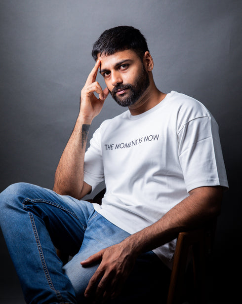 Oversized Tee - White - Printed