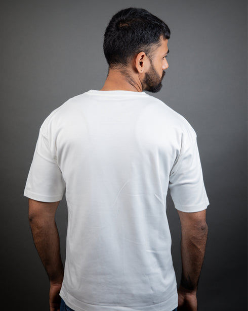 Oversized Tee - White - Printed
