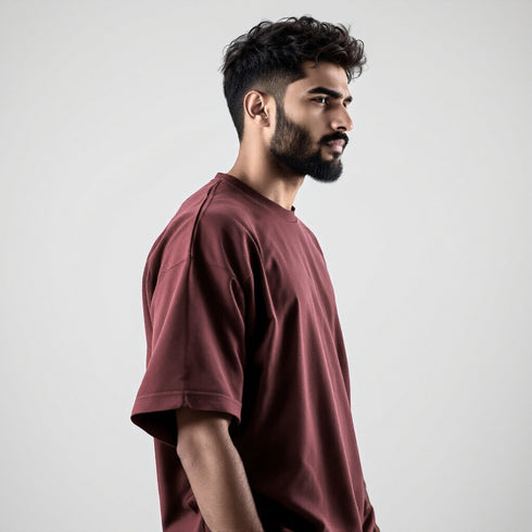 Maroon Oversized T-Shirt